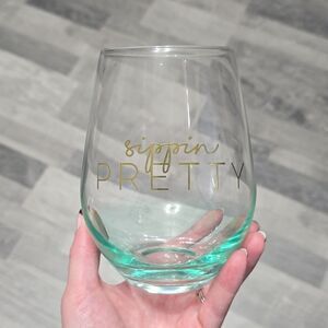 NWOT, Sippin' Pretty Oversized Wine Glass